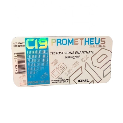 Waterdicht laserholografisch 10 ml flacon etiket voor peptide apotheek medicijnflessen