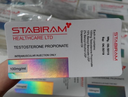Laboratoriumetiket Vervaardiger Glasflaconetiketten Voor Testosteron Propionaat 10 ml flessenetiketten