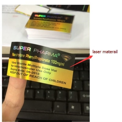 Waterdicht 10 ml flacon etiketten Gen Pharma Design Voor glazen flessen Verplaatsende hologrammedicine