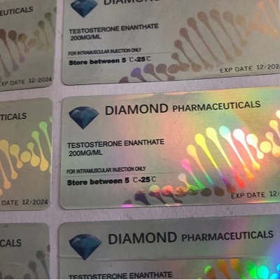 Diamond Pharmaceucital Brand Holografische 10 ml flacon stickers voor injecteerbare Primobolan flessen