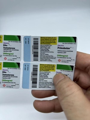 Op maat gemaakte merknaam Injecteerbare en orale steroïden 10 ml flacon Verpakkingsetiketten Farmaceutische kleefstof Sticker etiket
