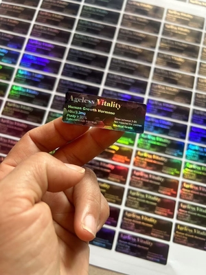 3 ml flacon PET injecteerbare peptidefles Etiketten met glanzend lak aangepast Hg h-etiket