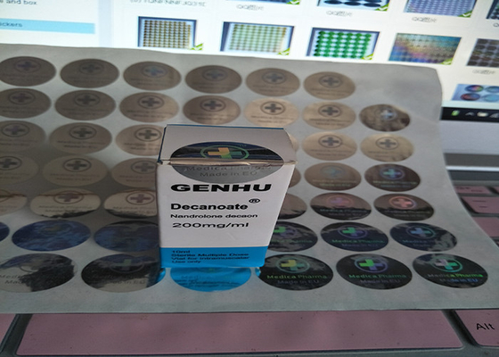 Zilveren zegel hologram labels voor de 10 ml flacons of dozen