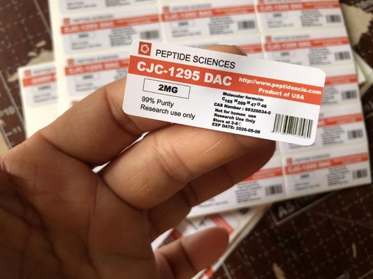 2 ml 3 ml droog poeder peptide fles etiketten voor BPC15 7 Glanzend lak vierkant scherp elke vorm