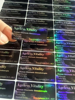 Hcg 2 ml 3 ml injectieflacon Etiketten met kleverige sticker voor peptideverpakking