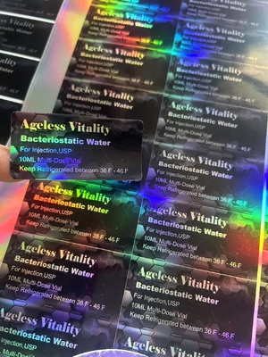 10 ml Bacteriostatisch water Essentiële olie Etiketten Steriele glazen flacons Etiketten