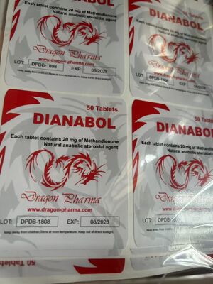 Dianabol orale etiketten voor The Dragon Pharma met PVC waterdicht