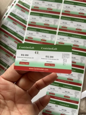 Waterdicht en duurzaam glazen flacon etiketten voor Testo E Nano Labs met laser glanzend effect en aangepast ontwerp