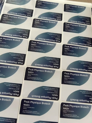 NAD+500 En NAD+250 10 ml flacon Etiketten voor subcutane injectie Glasflaconetiketten