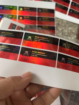 HCG 5000iu 2 ml glazen flacon etiketten waterdicht etiketten met papier/PET/PVC materiaal
