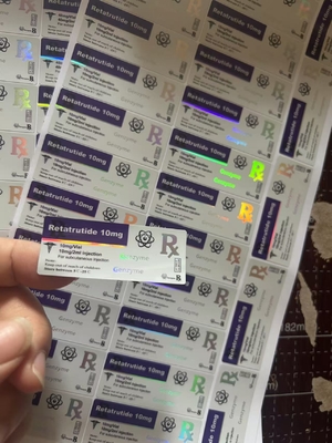 Retatrutide 30 mg 2 ml injectieflacon etiketten voor subcutane injectie