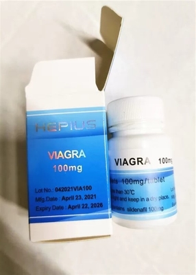 Viagr a 100mg Orale Pillenfles Etiket  Etiketten en Dozen met laserlogo gestempeld