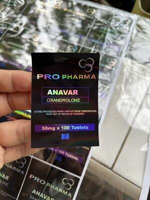 Anavar 50mg x100 pill  Tablets Labels laser PET Stickers U VOOR Aluminium Zip Lock Zakken