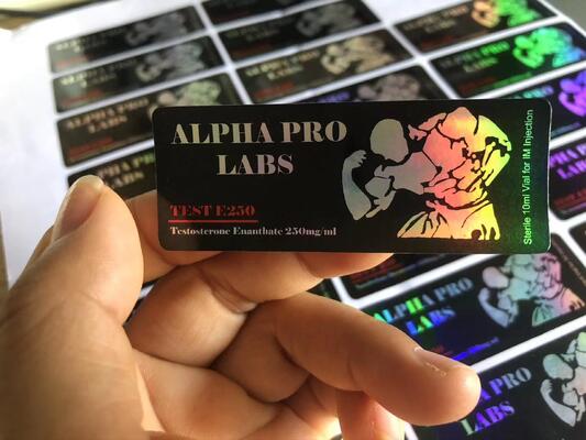 10ml Test E 250 Laser Matearil Labels Met Spier Man Logo