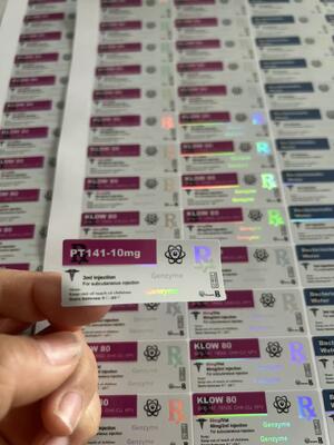 PT141 10MG Kleine flacons Etiketten