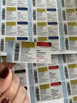 Tre Acetate 100 Mg 6x3 cm Geschikt voor 10 ml glazen injectieflacons