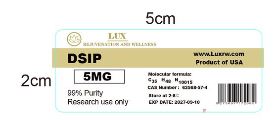 Dsip 5 mg zelfklevende etiketten Kleine flacons Etiketten