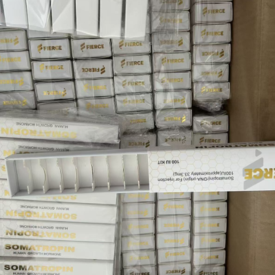 Persoonlijke afmetingen Glanzende afwerking Waterdichte peptide flacon Doos voor 10 flacons 3 ml droog poeder