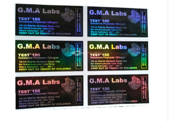 Dragan Design Black Hologram 10ml flesetiketten voor test Enanthate