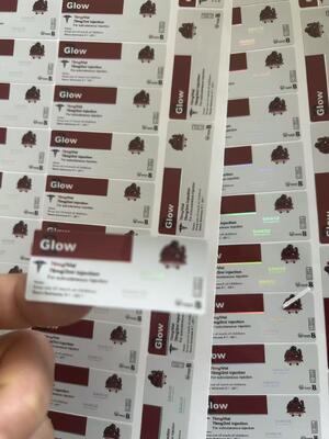 Glow 70mg PVC zelfklevende peptidefleslabels