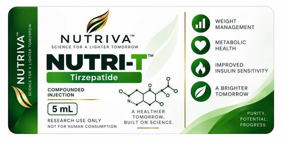 Tirze patide 5 mg PVC 3 ml Peptide flacon Etiketten