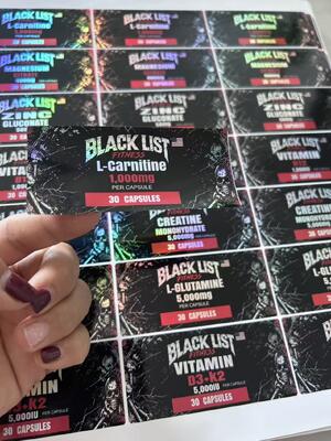 L-GLUTANIKE 5000mg 30 capsules plastic bottle labels