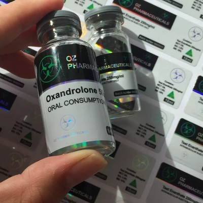 Zelfklevende krassticker Op maat bedrukt label Holographhic 10ml voor injectieflacon voor spierontwikkeling