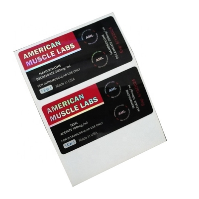 Waterdichte glanzende hologram flesetiketten van 10 ml