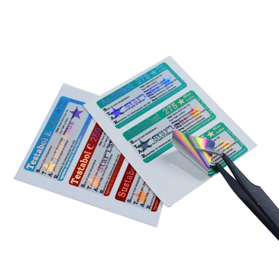 CMYK 10 ml glazen flaconetiketten voor testcypionaat