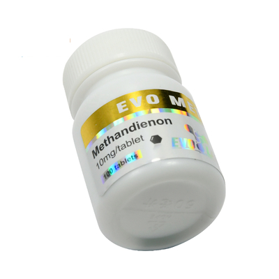 Glanzend lakend PET orale flacon Flesse etiketten met gouden folie gestempeld